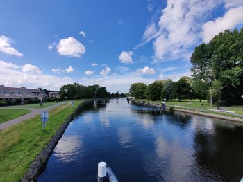 Scenic view of river against sky