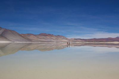 Scenic view of desert against sky