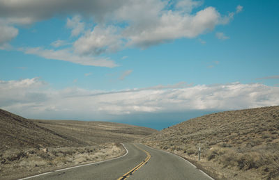 Scenic view of road against sky