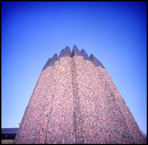 Low angle view of building against clear sky