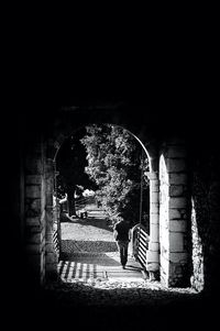 Full length of woman walking on railing