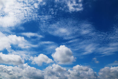 Low angle view of clouds in sky