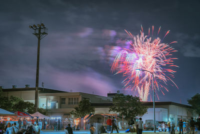 People watching fireworks