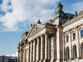 Low angle view of building against sky