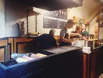 Young woman sitting in cafe