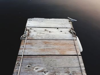 High angle view of pier