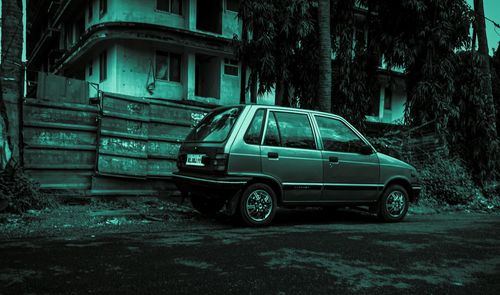 Car parked on street in city