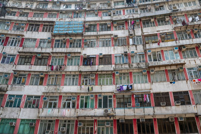 Low angle view of buildings in city