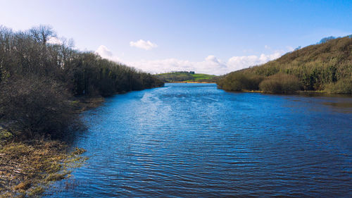 Scenic view of river against sky