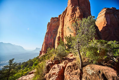 Rock formations on mountain