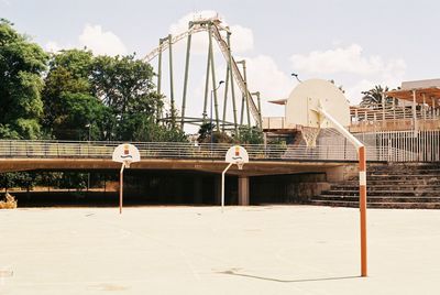 Basketball court and amusement park