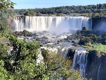 Scenic view of waterfall