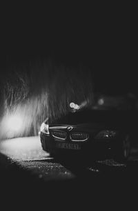 Close-up of vintage car on table