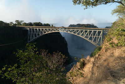 Bridge over river against sky