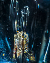 Close-up of drinking water in glass