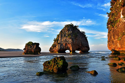 Scenic of sea in sumba island, indonesia