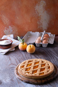 Fruits in plate on table