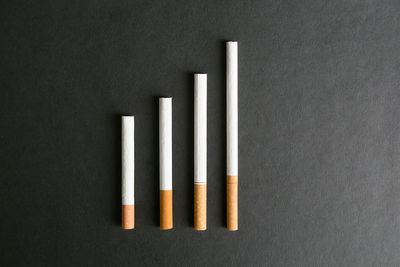 Directly above shot of cigarette on table