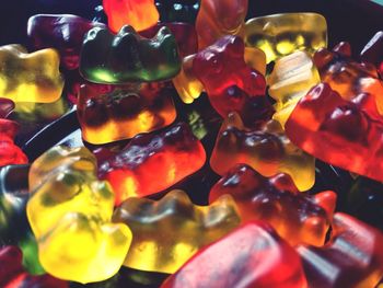 Close up of gummy bears