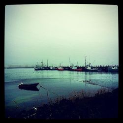 Boats in harbor