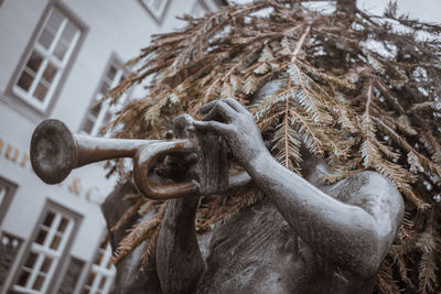 Low angle view of statue