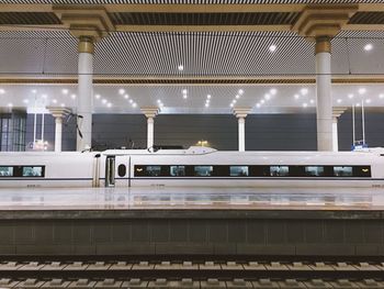 View of railroad station platform