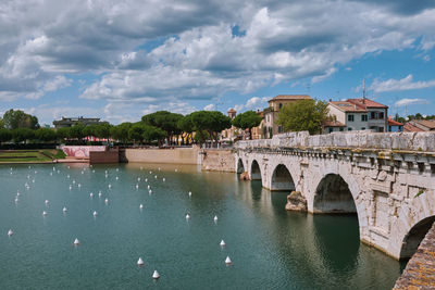 Bridge over river against sky. ravenna, emilia-romagna, italy