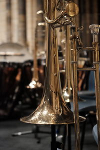 Close-up of trumpet 