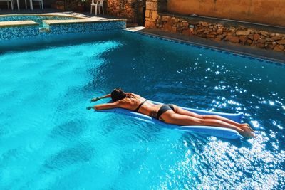 Man in swimming pool