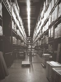 Empty corridor of building