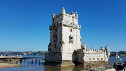 View of historical building against blue sky