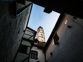 Low angle view of buildings against sky