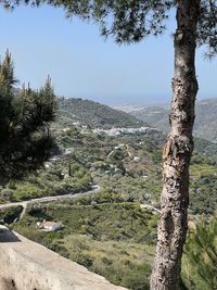 Scenic view of landscape against clear sky