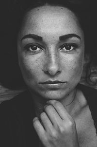 Close-up portrait of young woman