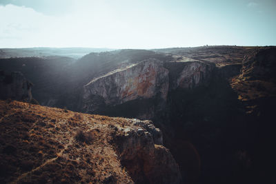 View of rock formations