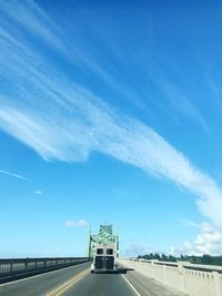 Highway against blue sky