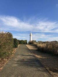 Road passing through tower