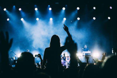 Group of people at music concert