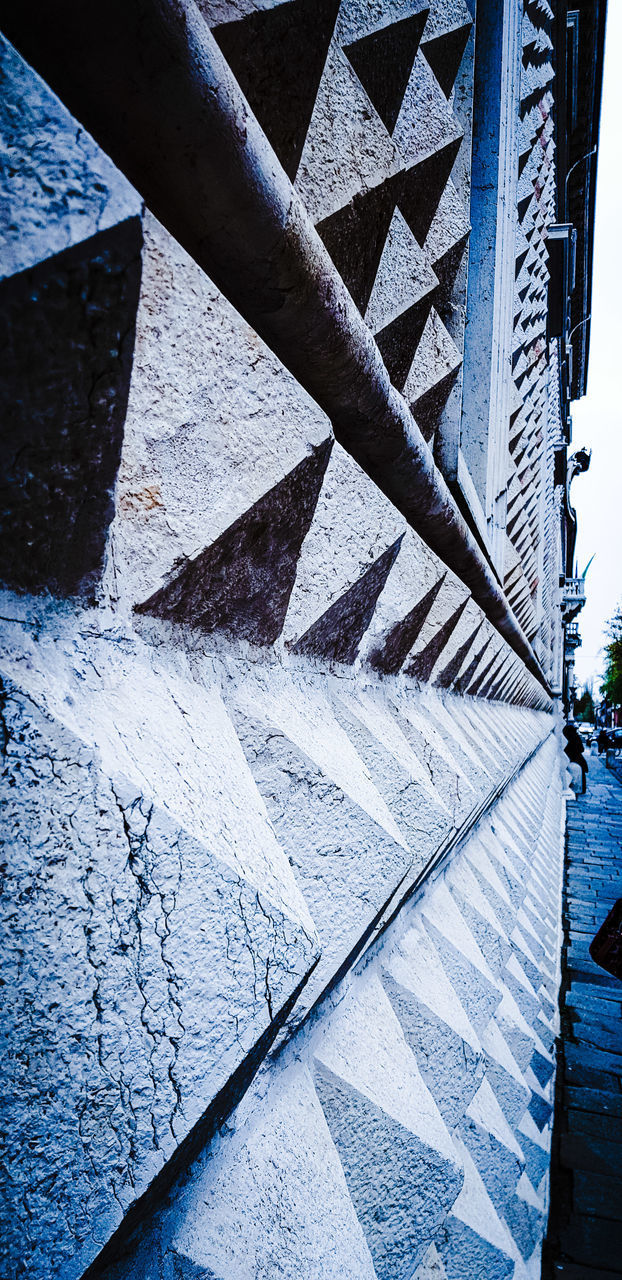 HIGH ANGLE VIEW OF BRIDGE BY BUILDING