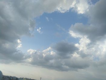 Low angle view of cloudy sky