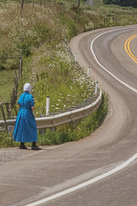 People walking on road