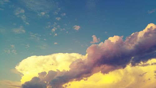 Low angle view of clouds in sky