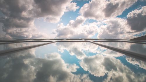 Low angle view of cloudy sky