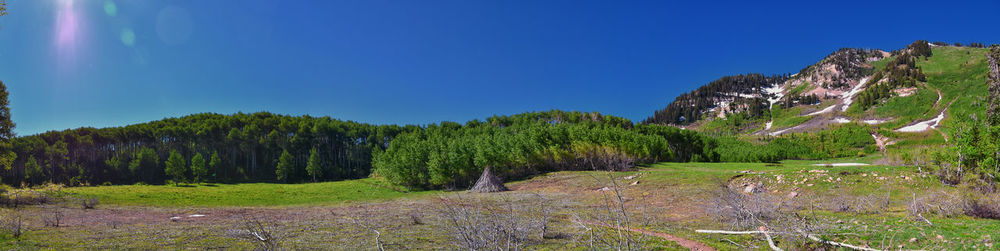 Panoramic view of landscape against clear sky