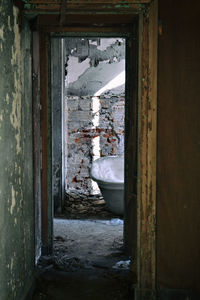 Entrance of abandoned building