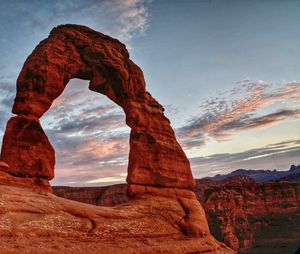 Rock formations at sunset