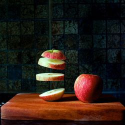 Close-up of apple on table
