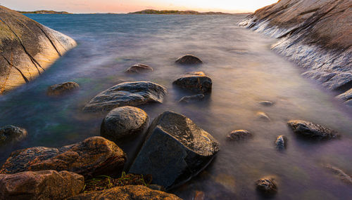 Rocks in sea