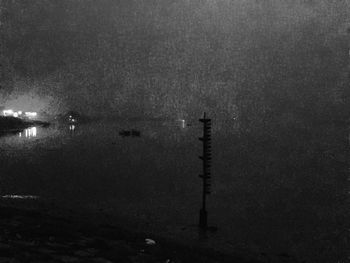 View of illuminated lights at night