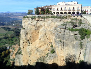 View of castle against mountain